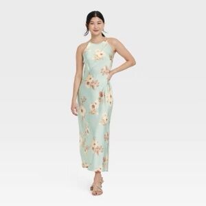 a new day Mint Green Floral Maxi Dress
